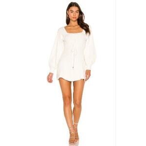 Free People Emmaline Sweater Dress S  Ivory Cutout Babydoll Milkmaid Boho Soft